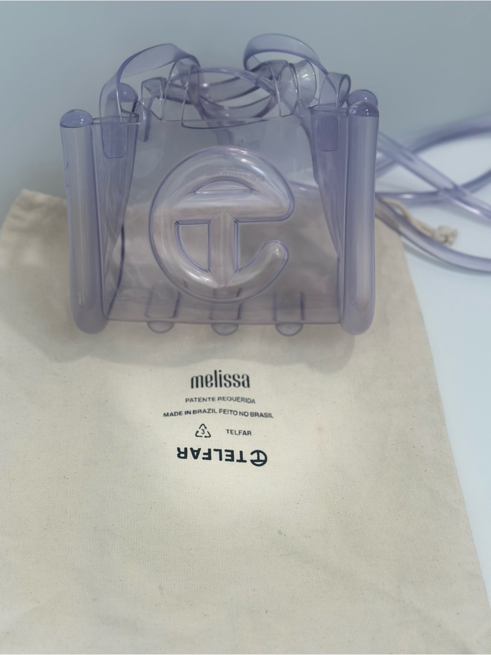 Melissa Mini Jelly Crossbody Bag in Lavender Translucent